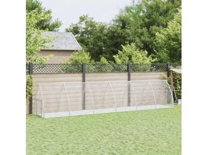 Králíkárna stříbrná 600 x 105 x 120 cm pozinkovaná ocel 3281529