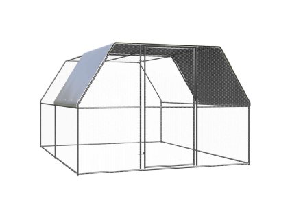 Klec pro kuřata 3 x 4 x 2 m pozinkovaná ocel 3278808