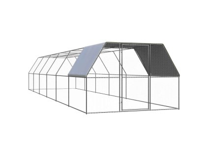 Klec pro kuřata 3 x 12 x 2 m pozinkovaná ocel 3278812