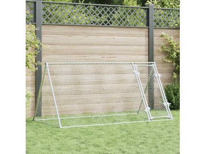Klec pro kuřata stříbrná 200 x 105 x 91 cm pozinkovaná ocel 172557