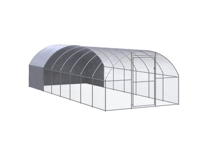 Venkovní klec pro kuřata 3 x 8 x 2 m pozinkovaná ocel 3095475