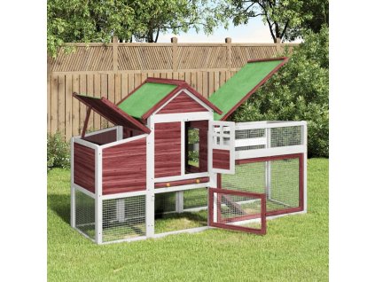 Kurník moka 186,5 x 58,5 x 113 cm masivní borové dřevo 172230