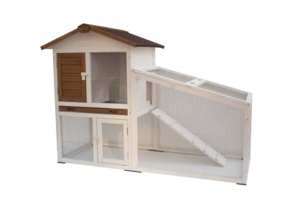 @Pet Králíkárna "Tommy" bílo-hnědá 140x65x100 cm 413738