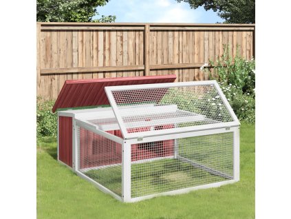 Králíkárna moka 117,5 x 97 x 47,5 cm masivní borové dřevo 172288