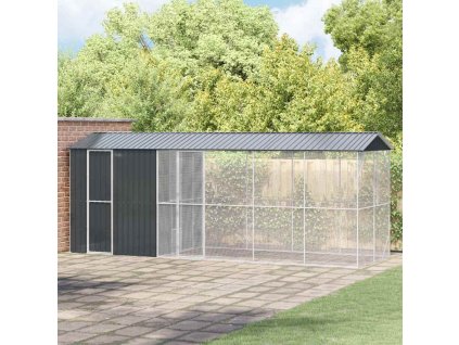 Ptačí klec Antracit 645 x 208 x 247 cm Pozinkovaná ocel 3325154