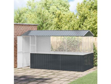 Ptačí klec Antracit 410 x 210 x 230 cm Pozinkovaná ocel 3325171