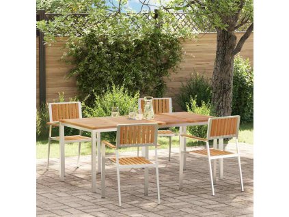 Zahradní jídelní sada 5 pcs Hnědá Pevné teakové dřevo 3334801