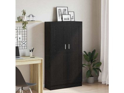 Knihovna Černý dub 82,5 x 30,5 x 150 cm kompozitní dřevo 3329275