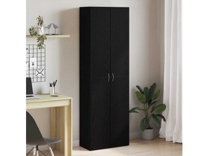 Kancelářská skříň Černý dub 60 x 32 x 190 cm kompozitní dřevo 3329298