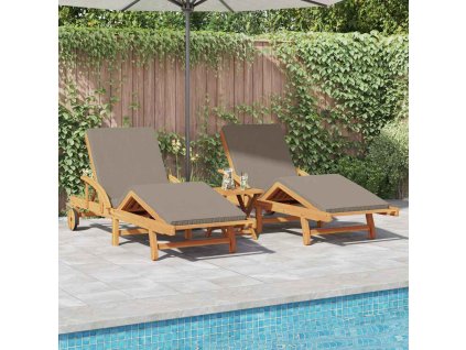 Slunečník 3 pcs Taupe 40 x 40 x 40cm Masivní akáciové dřevo 3325185