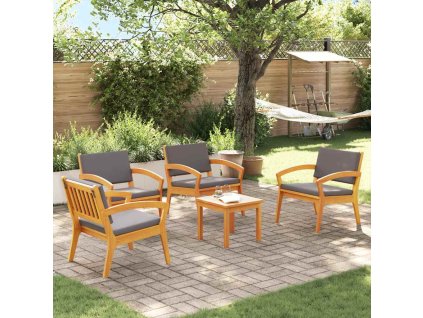 Bistro souprava s polštářem 5 pcs Hnědá Polyester 3328620