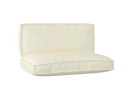 Sada polštářů na paletu 2 pcs Krémová Oxfordská látka 3329081