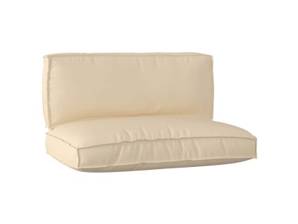 Sada polštářů na paletu 2 pcs Béžová 120 x 80 x 12 cm 3329082