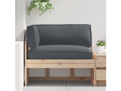 Sada polštářů na paletu 3 pcs Antracit Oxfordská látka 3329089