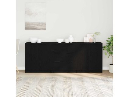 Bufet se zásuvkou Černý dub 180 x 30 x 70 cm Kompozitní dřevo 3332514