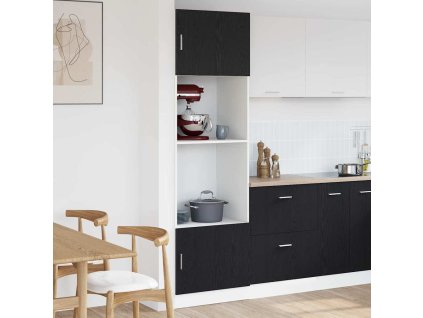 Závěsná skříňka Černý dub 60 x 57 x 207 cm kompozitní dřevo 3334018