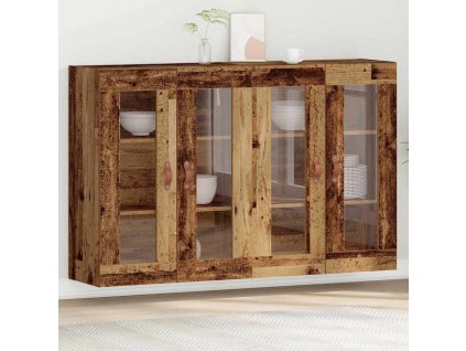 Nástěnná skříňka 2 pcs Staré dřevo 69.5 x 34 x 90 cm 3334299