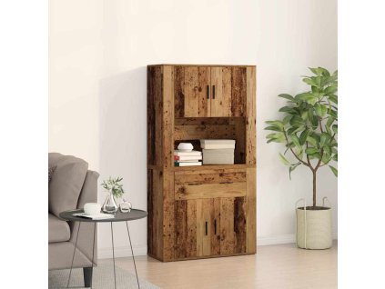 Highboard Staré dřevo 80 x 33 x 150 cm Kompozitní dřevo 3334340