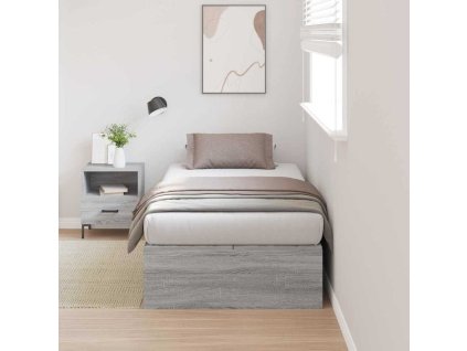 Rám postele s úložným prostorem Šedá Sonoma 100 x 200 cm 3335354