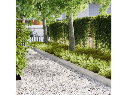 Obrubníky trávníku 50 pcs Stříbrná 100 x 0.5 x 20 cm 3335778