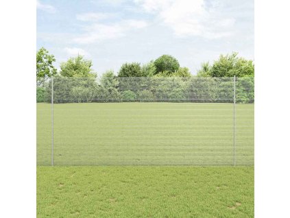 Plot s sloupkem Stříbrná 1,5 x 25 m Ocel 3336372