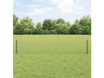 Plot s sloupkem Šedá 0,4 x 100 m Ocel a PVC 3336649