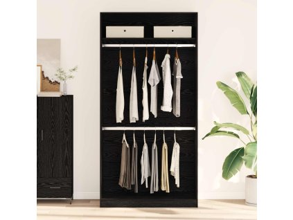 Šatní skříň Černý dub 100 x 50 x 200 cm kompozitní dřevo 3345115