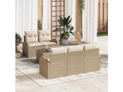 Sada zahradních pohovek Béžová 55 x 55 x 37 cm polyratan 3345921
