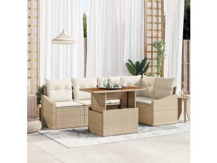 Zahradní jídelní souprava Béžová a krémová 100 x 55 x 73 cm 3349840