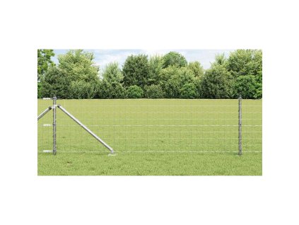 Plot s sloupkem Stříbrná 0,8 x 25 m Ocel 3350796