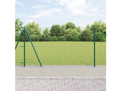 Plot s sloupkem Zelená 1,2 x 10 m Ocel a PVC 3350829