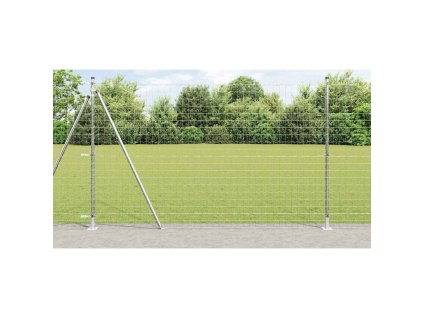 Plot s sloupkem Stříbrná 1,4 x 10 m Ocel 3351056