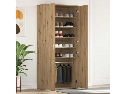 Skříň na obuv Artisanový dub 80 x 39 x 178 cm kompozitní dřevo 3333874