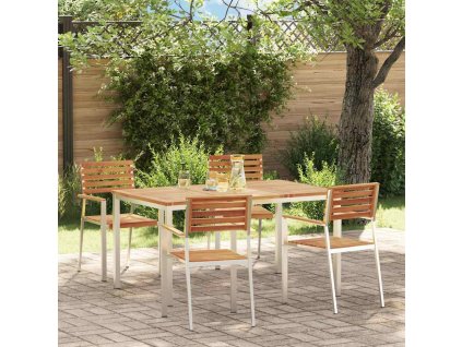 Zahradní jídelní souprava 5 pcs Hnědá Masivní akátové dřevo 3334775