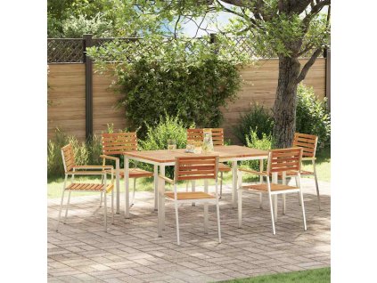 Zahradníjídelníset 7 pcs Hnědá Masivní akáciové dřevo 3334776