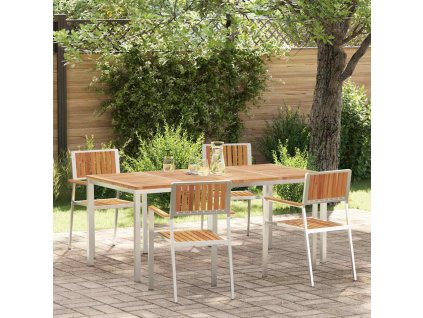 Zahradní jídelní sada 5 pcs Hnědá Masivní akátové dřevo 3334793