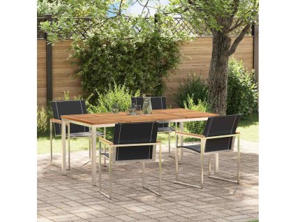 Zahradníjídelníset 5 pcs Masivní teakové dřevo 3334817