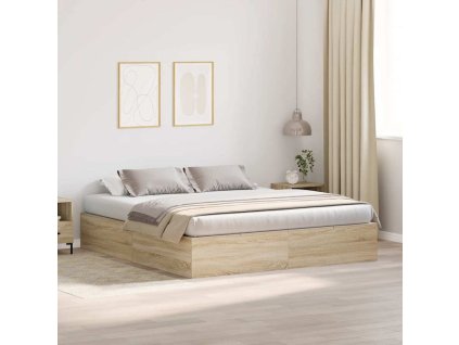 Rám postele s úložným prostorem Sonoma dub 200 x 200 cm 3335359