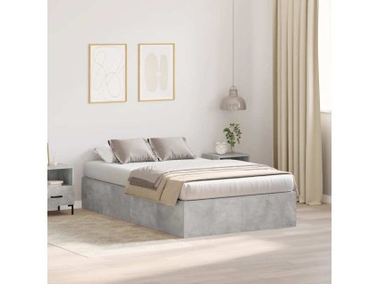 Rám postele s úložným prostorem Betonově šedá 120 x 200 cm 3335368