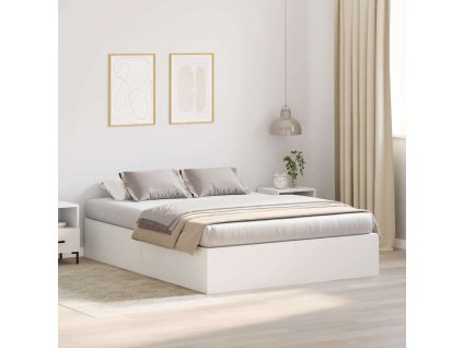 Rám postele s úložným prostorem s úložištěm Bílá 140 x 200 cm 3335373