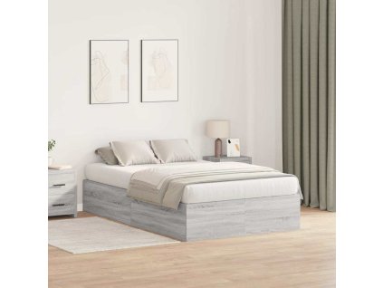 Rám postele s úložným prostorem Šedá Sonoma 120 x 190 cm 3335426