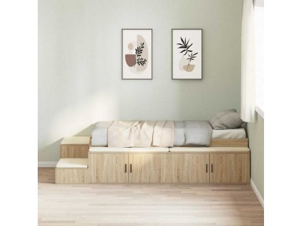 Rám postele s úložným prostorem s úložištěm Sonoma dub 80 cm 3335575