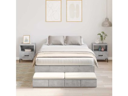 Rám postele s úložným prostorem Betonově šedá 120 cm 3335632