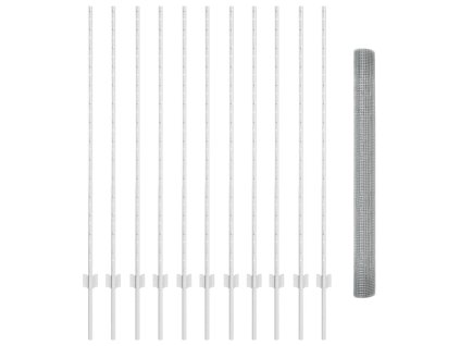 Plot s sloupkem Stříbrná 1,4 x 25 m Ocel 3336370