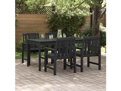 Zahradní křeslo 4 pcs Černá 65,5 x 59 x 88 cm Polyethylen 3335796