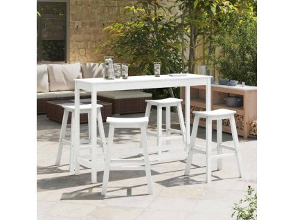 Zahradní barová souprava 4 pcs Bílá HDPE 3335804