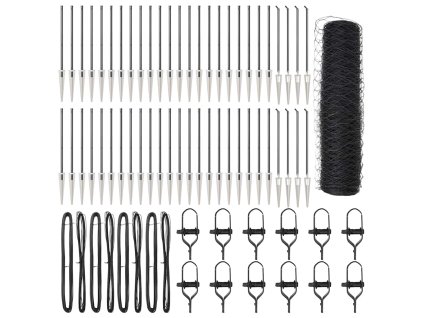 Plot s příspěvky Šedá 0.5 x 100 m Ocel potažená PVC 3353298