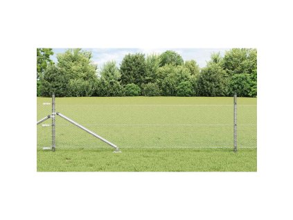 Plot s příspěvky Stříbrná 0.8 x 50 m Ocel potažená PVC 3353408