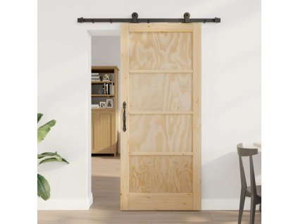 Posuvné dveře ORKDAL Hnědá 86 x 198,5 cm Masivní borové dřevo 3333454