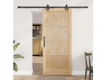 Posuvné dveře ORKDAL Hnědá 86 x 198,5 cm Masivní borové dřevo 3333650